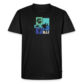 Cool BJJ | JiuJitsu brésilien - T-shirt Premium bio Homme - noir - Devant - Nico (187cm)