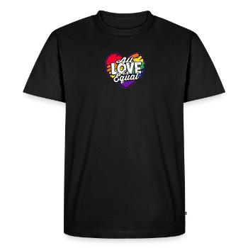 All Love is Equal - Equality - Men's Premium Organic T-Shirt - black - Front - Nico (187cm)