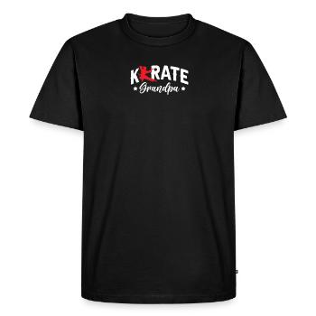 Karate Grandpa | Karate - Men's Premium Organic T-Shirt - black - Front - Nico (187cm)