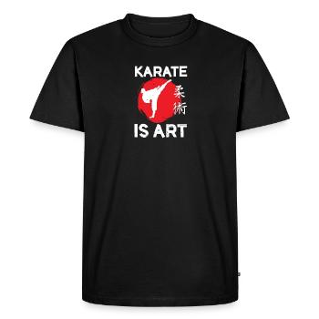 Karate Is Art | Karate - Men's Premium Organic T-Shirt - black - Front - Nico (187cm)