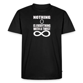 drôle de maths physique science - T-shirt Premium bio Homme - noir - Devant - Nico (187cm)