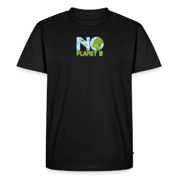Pas de planète B - Plastique - T-shirt Premium bio Homme - noir - Devant - Nico (187cm)