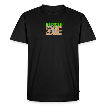 Recycler ou mourir - Plastique - T-shirt Premium bio Homme - noir - Devant - Nico (187cm)