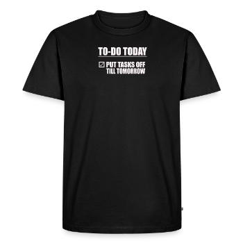 Liste de choses à faire amusantes Design relaxant aujourd’hui - T-shirt Premium bio Homme - noir - Devant - Nico (187cm)