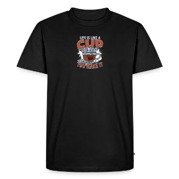 La vie est comme une tasse de thé, tout est dans la façon dont vous - T-shirt Premium bio Homme - noir - Devant - Nico (187cm)