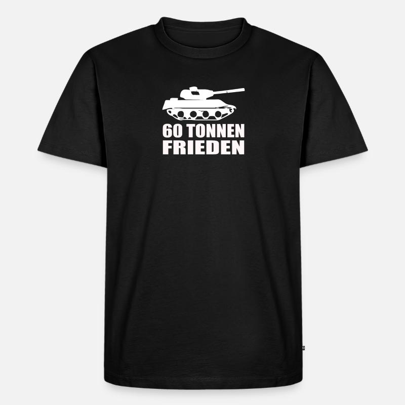Lustiges Panzerfahrer Leopard Panzer - Männer Premium Bio T-Shirt - Schwarz