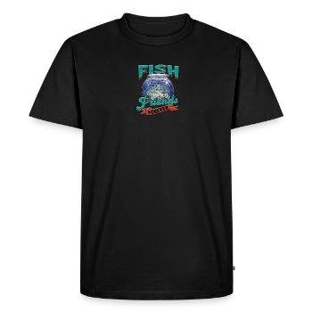 Fish friends forever - Aquarium - Men's Premium Organic T-Shirt - black - Front - Nico (187cm)