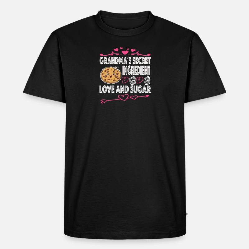 Oma Omi Großmutter Geschenkidee - Männer Premium Bio T-Shirt - Schwarz