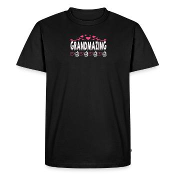 Idée cadeau grand-mère grand-mère - T-shirt Premium bio Homme - noir - Devant - Nico (187cm)