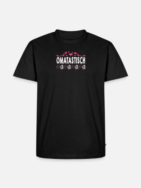 Oma Omi Großmutter Geschenkidee - Männer Premium Bio T-Shirt - Schwarz