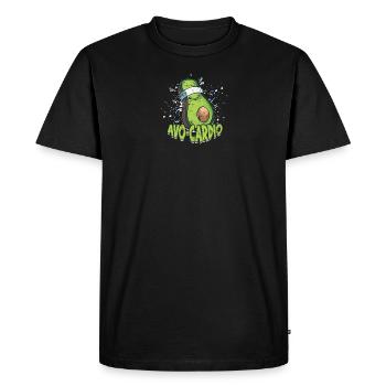 Avo-cardio - Avocat - T-shirt Premium bio Homme - noir - Devant - Nico (187cm)