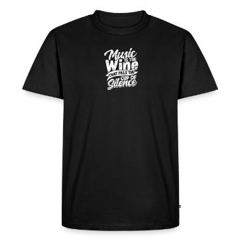 La musique est le vin qui remplit la coupe du silence - - T-shirt Premium bio Homme - noir - Devant - Nico (187cm)