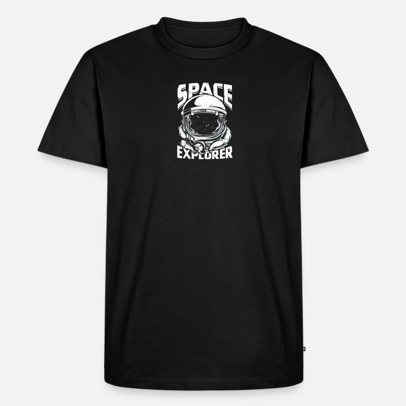 Space Explorer - Space - Männer Premium Bio T-Shirt - Schwarz