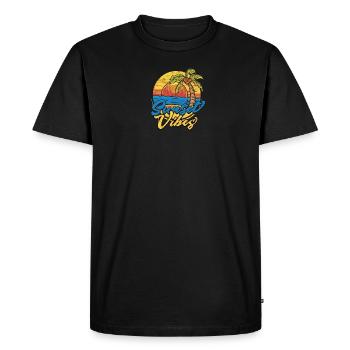 Sunset vibes - Sunset - Men's Premium Organic T-Shirt - black - Front - Nico (187cm)