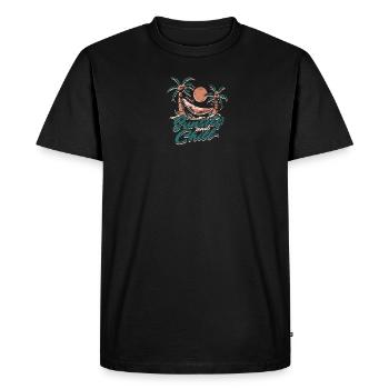 Sunsets and chill - Sunset - Men's Premium Organic T-Shirt - black - Front - Nico (187cm)