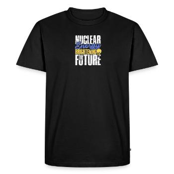Nuclear Energy: Brightening the Future - Nuclear - Men's Premium Organic T-Shirt - black - Front - Nico (187cm)