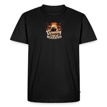 Cruising - the ultimate form of relaxation - - Men's Premium Organic T-Shirt - black - Front - Nico (187cm)