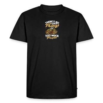 There's no such thing as too much pasta - Pasta - Men's Premium Organic T-Shirt - black - Front - Nico (187cm)