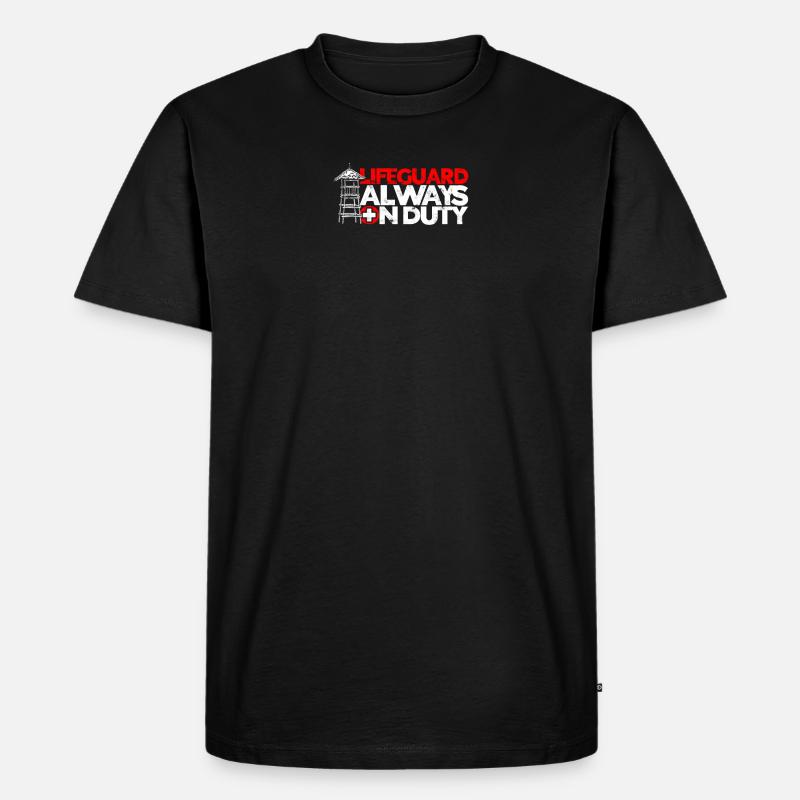 Rettungsschwimmer - immer im Einsatz - Rettungsschwimmer - Männer Premium Bio T-Shirt - Schwarz