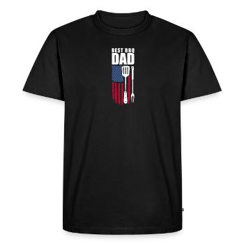 BBQ Daddy Joke BBQ Grill Daddy - T-shirt Premium bio Homme - noir - Devant - Nico (187cm)