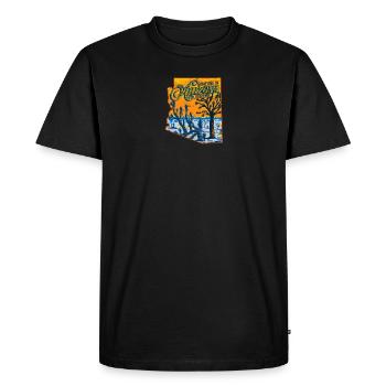 Quelqu’un en Arizona m’aime Vintage Retro State - T-shirt Premium bio Homme - noir - Devant - Nico (187cm)