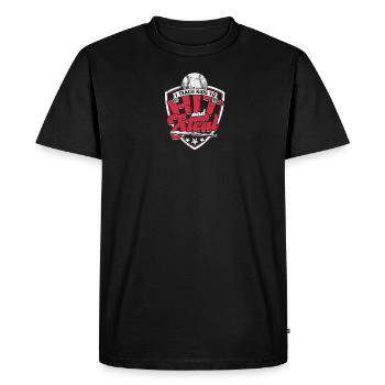 Entraîneur de baseball J’apprends aux enfants à frapper et à voler - - T-shirt Premium bio Homme - noir - Devant - Nico (187cm)
