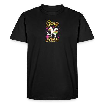 Gang de la Reine Enterrement de vie de jeune fille - Men's Premium Organic T-Shirt - black - Front - Nico (187cm)