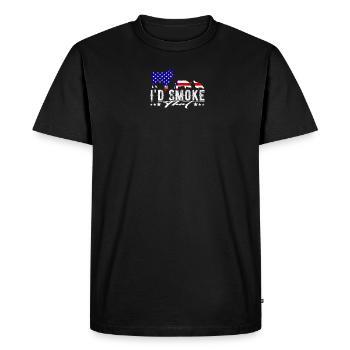 I'd Smoke That - BBQ Cooking - Men's Premium Organic T-Shirt - black - Front - Nico (187cm)