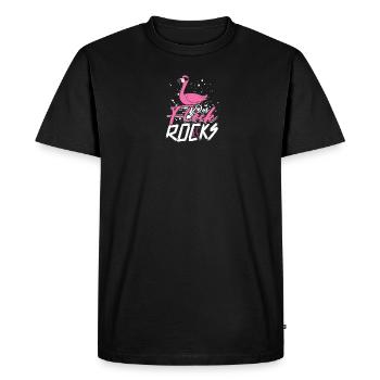 Nos rochers de troupeaux - Communauté - T-shirt Premium bio Homme - noir - Devant - Nico (187cm)