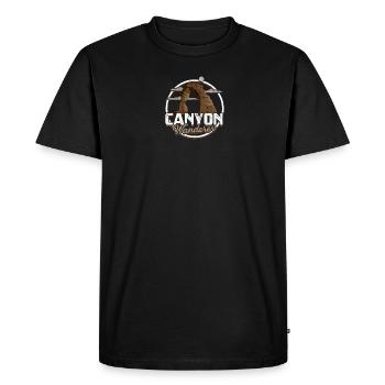 Canyon Wanderer - Canyon - Men's Premium Organic T-Shirt - black - Front - Nico (187cm)