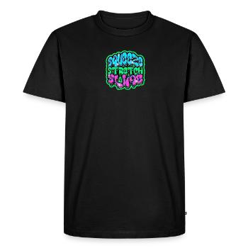 Presser, Stretch, Slime - Slime - T-shirt Premium bio Homme - noir - Devant - Nico (187cm)