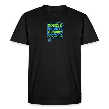 Gooey Delights: Une douce symphonie de texture - - T-shirt Premium bio Homme - noir - Devant - Nico (187cm)