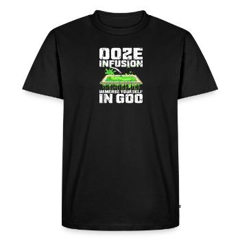 Ooze Infusion: Immerse Yourself in Goo - Slime - Men's Premium Organic T-Shirt - black - Front - Nico (187cm)