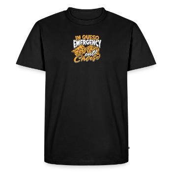 Le fromage est toujours une bonne idée - Cheese - T-shirt Premium bio Homme - noir - Devant - Nico (187cm)