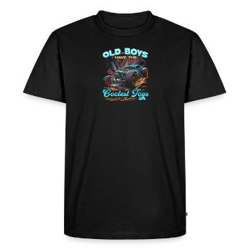 Hot Rod Grandpa, Old Boys Coolest Toys, Muscle Car - T-shirt Premium bio Homme - noir - Devant - Nico (187cm)