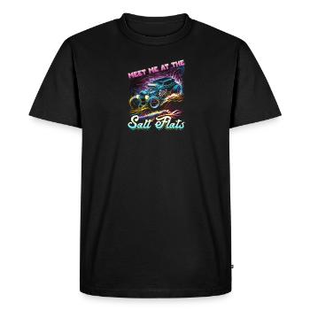 Hot Rod Meet Me At The Salt Flats, Muscle Car Rat - T-shirt Premium bio Homme - noir - Devant - Nico (187cm)
