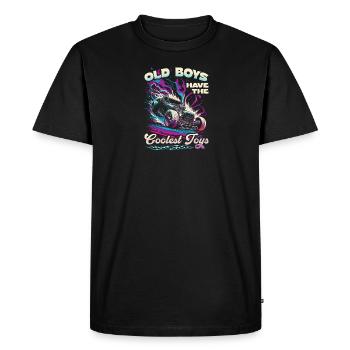 Hot Rod Grandpa, Old Boys Coolest Toys, Muscle Car - T-shirt Premium bio Homme - noir - Devant - Nico (187cm)
