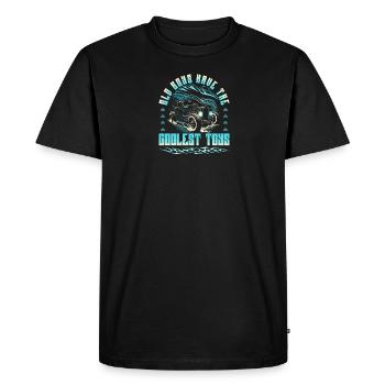 Hot Rod Grandpa, Old Boys Coolest Toys, Muscle Car - T-shirt Premium bio Homme - noir - Devant - Nico (187cm)