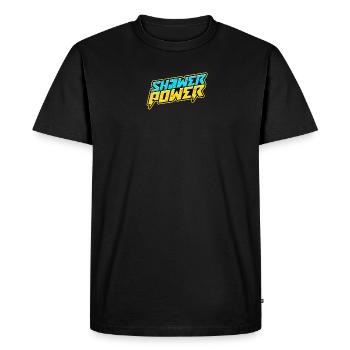 Douche Power - Douche - T-shirt Premium bio Homme - noir - Devant - Nico (187cm)