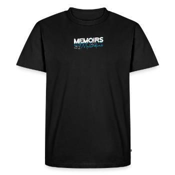 Mémoires et mélodies - Mémoire - T-shirt Premium bio Homme - noir - Devant - Nico (187cm)