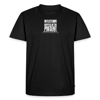 Reflections of the past, ripples in the present - - Men's Premium Organic T-Shirt - black - Front - Nico (187cm)