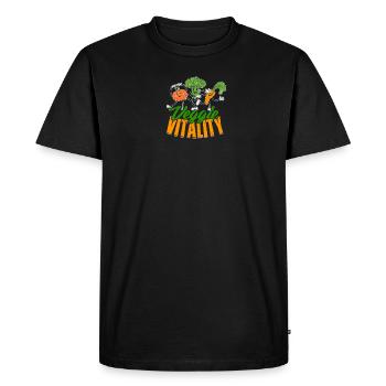 Veggie Vitality - Veggie - Men's Premium Organic T-Shirt - black - Front - Nico (187cm)