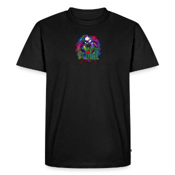 Veggie Galaxy - Veggie - Men's Premium Organic T-Shirt - black - Front - Nico (187cm)