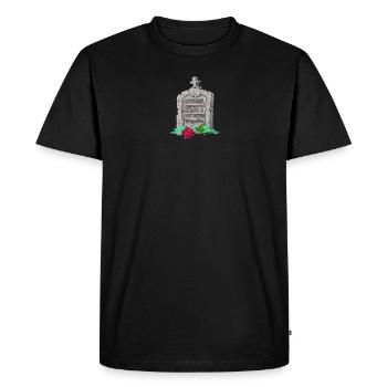 Eternal rest, but never forgotten - Halloween - Men's Premium Organic T-Shirt - black - Front - Nico (187cm)