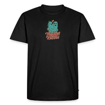 Thorns and Kisses - Cactus - Men's Premium Organic T-Shirt - black - Front - Nico (187cm)