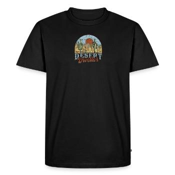 Habitant du désert - Cactus - T-shirt Premium bio Homme - noir - Devant - Nico (187cm)