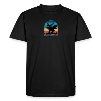 Daddysaurus - Father - Men's Premium Organic T-Shirt - black - Front - Nico (187cm)