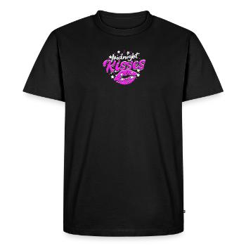 Midnight Kisses - New Year's eve - Men's Premium Organic T-Shirt - black - Front - Nico (187cm)
