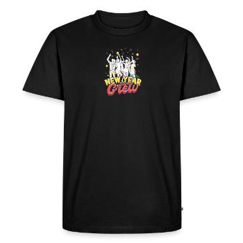 Nouvel An, même équipage - Réveillon du Nouvel An - T-shirt Premium bio Homme - noir - Devant - Nico (187cm)