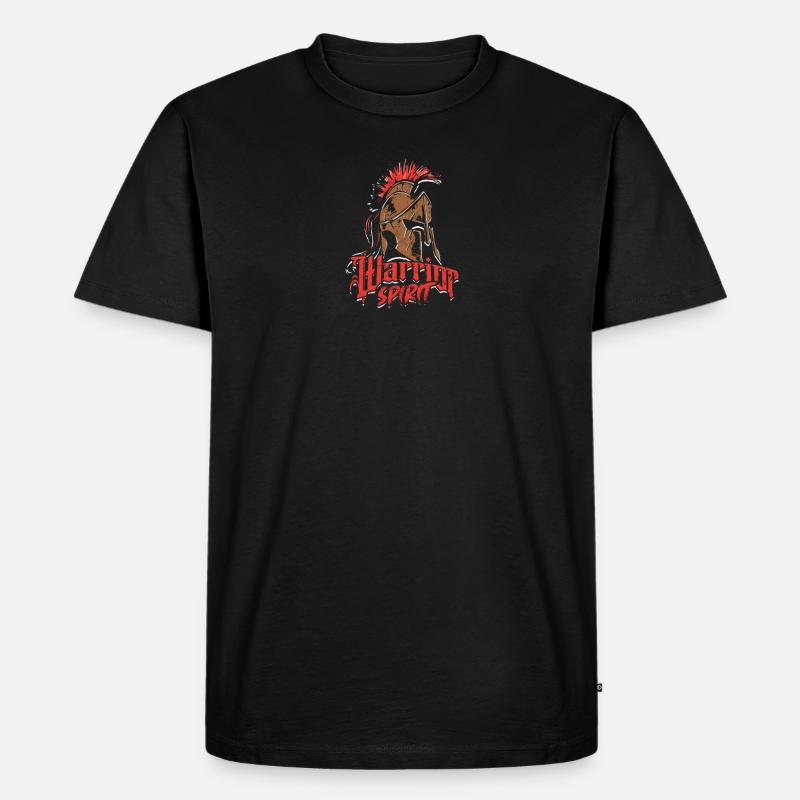 Kriegergeist - Gladiator - Männer Premium Bio T-Shirt - Schwarz